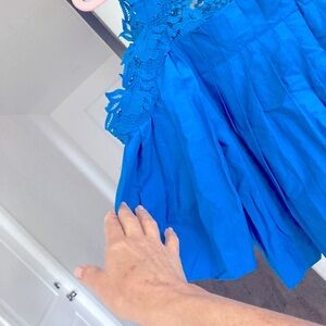 This royal blue shirt is one of a kind. Gorgeous.